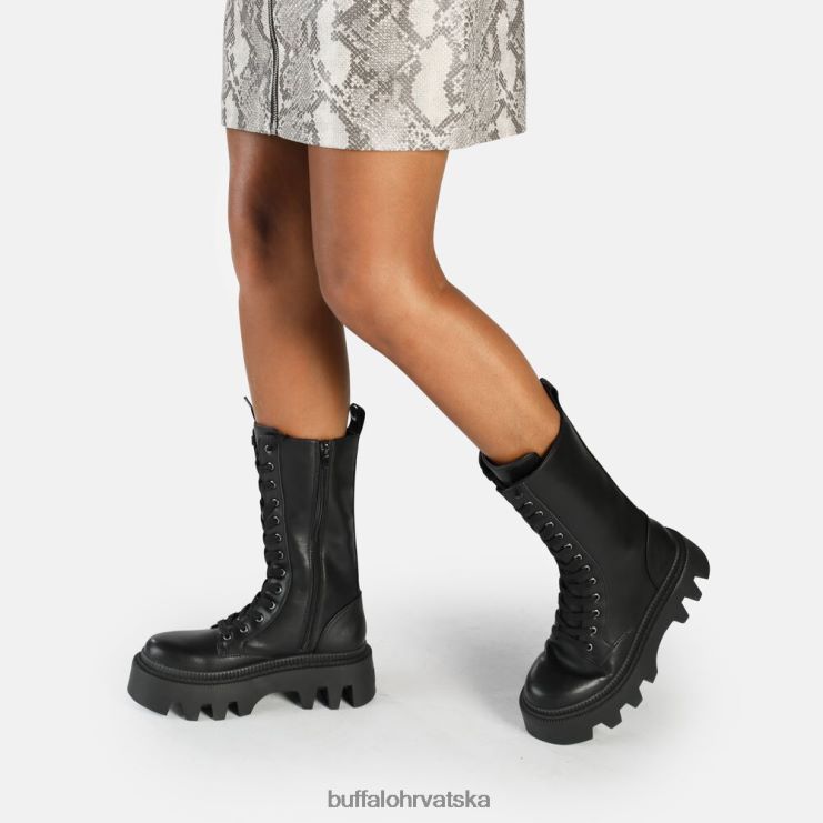 crno Buffalo flora laceup hi boot vegan |čizme TDD6T649
